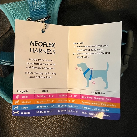 NWT Doog Blue and White Medium Dog Harness - Picture 4 of 6